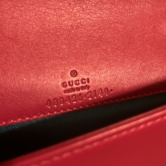 Auth GUCCI MARMONT LOVE PINK VELVET CLUTCH Purse Handbag Pearls & Gold - Picture 12 of 13